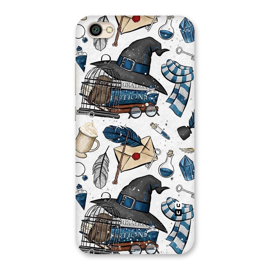 Blue Feather Hat Design Back Case for Redmi Y1 Lite