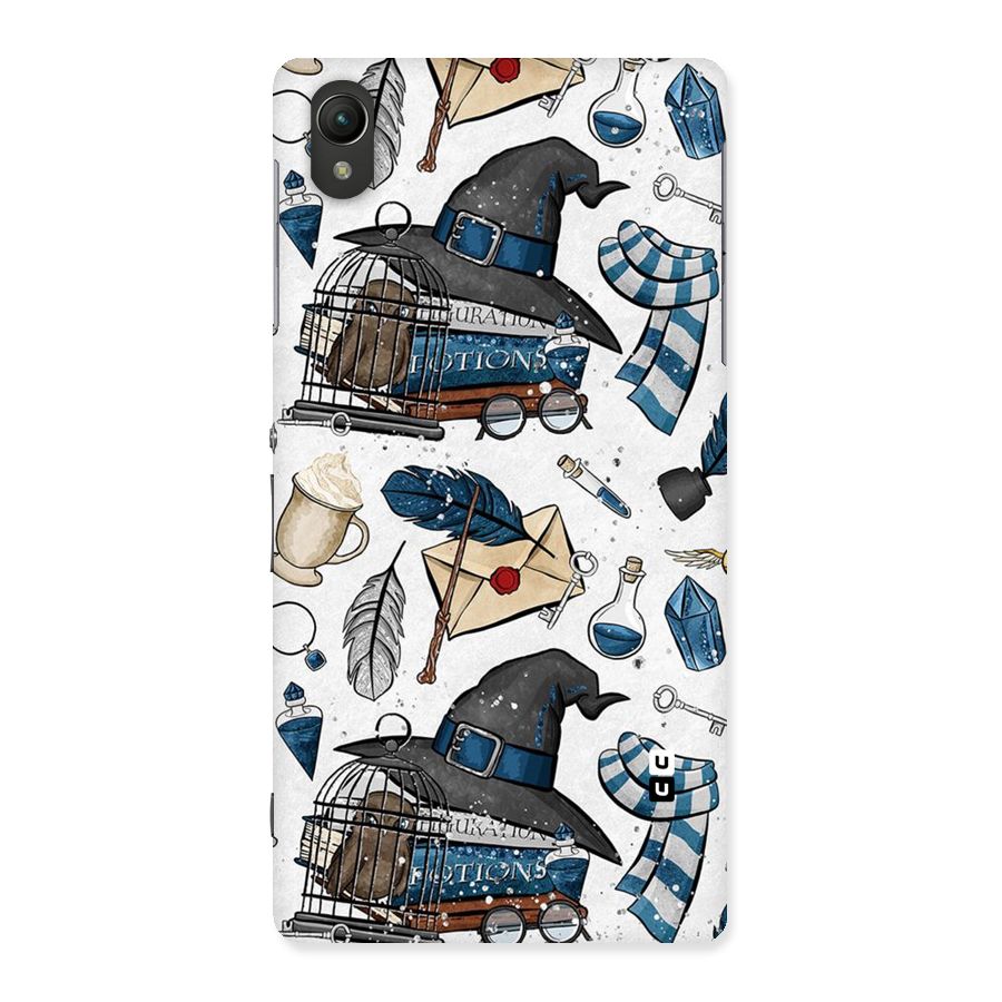 Blue Feather Hat Design Back Case for Sony Xperia Z2