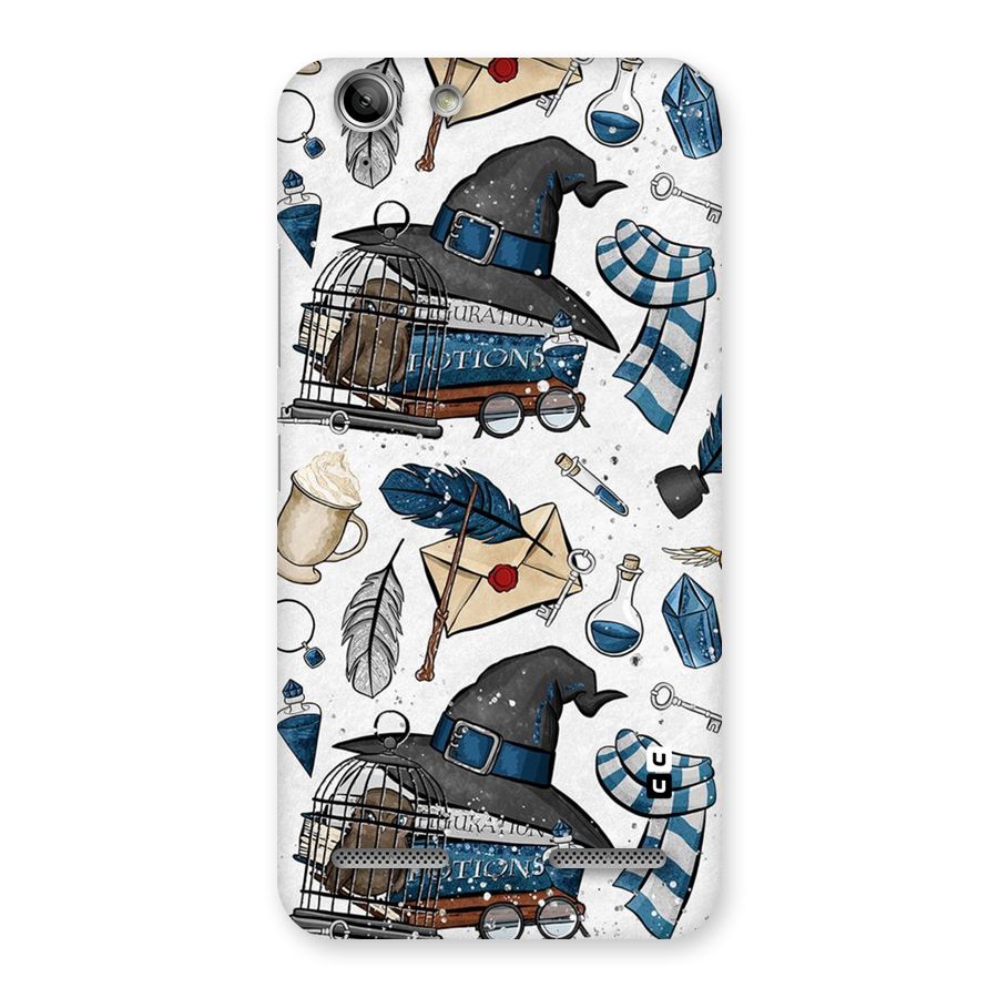 Blue Feather Hat Design Back Case for Vibe K5 Plus