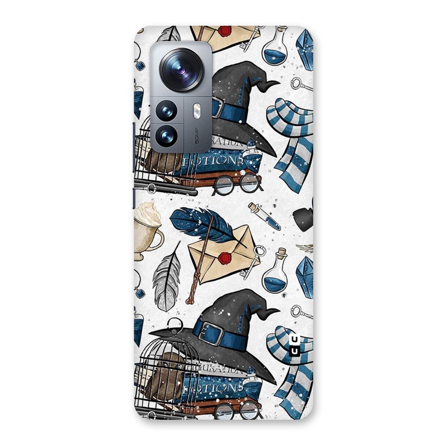 Blue Feather Hat Design Back Case for Xiaomi 12 Pro