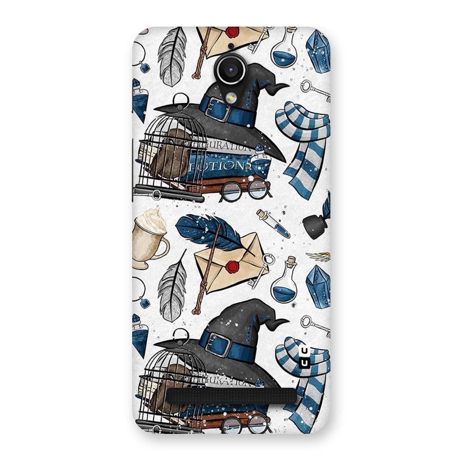 Blue Feather Hat Design Back Case for Zenfone Go