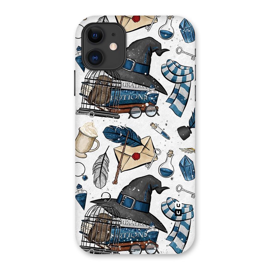 Blue Feather Hat Design Back Case for iPhone 11