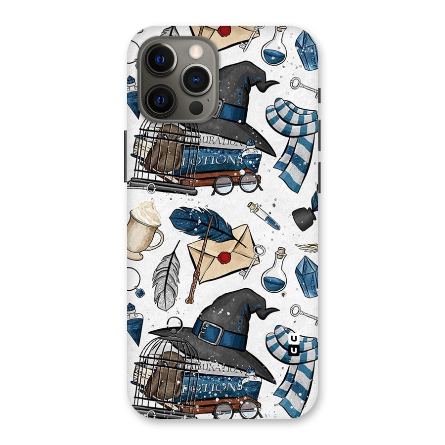 Blue Feather Hat Design Back Case for iPhone 12 Pro Max