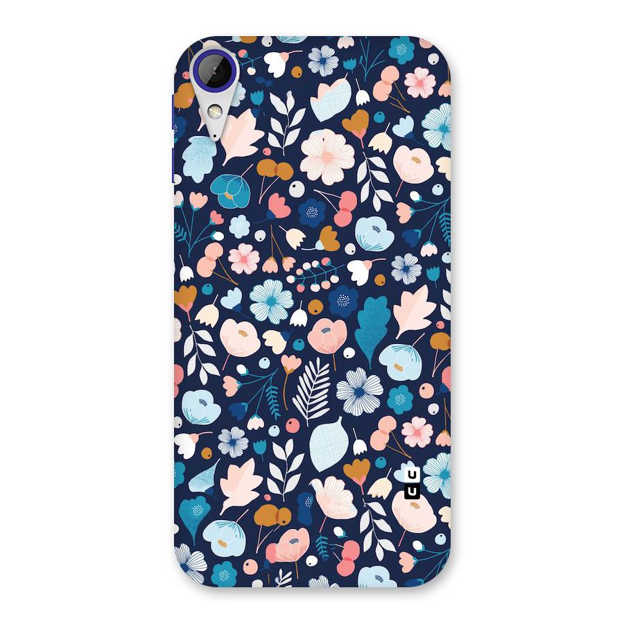 Blue Floral Back Case for Desire 830