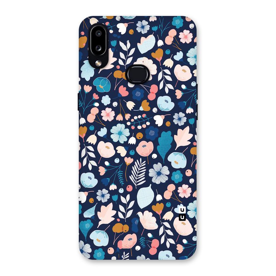 Blue Floral Back Case for Galaxy A10s
