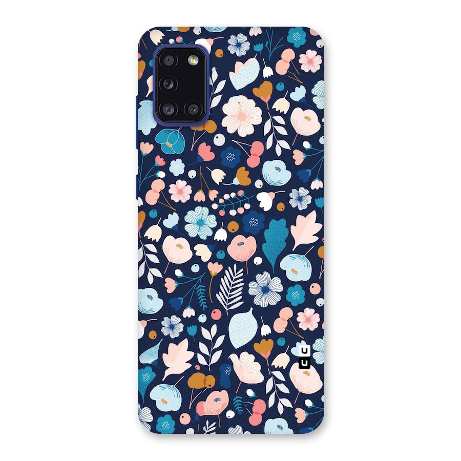 Blue Floral Back Case for Galaxy A31
