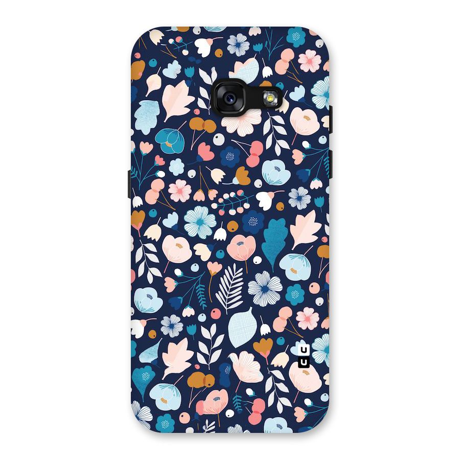Blue Floral Back Case for Galaxy A3 (2017)