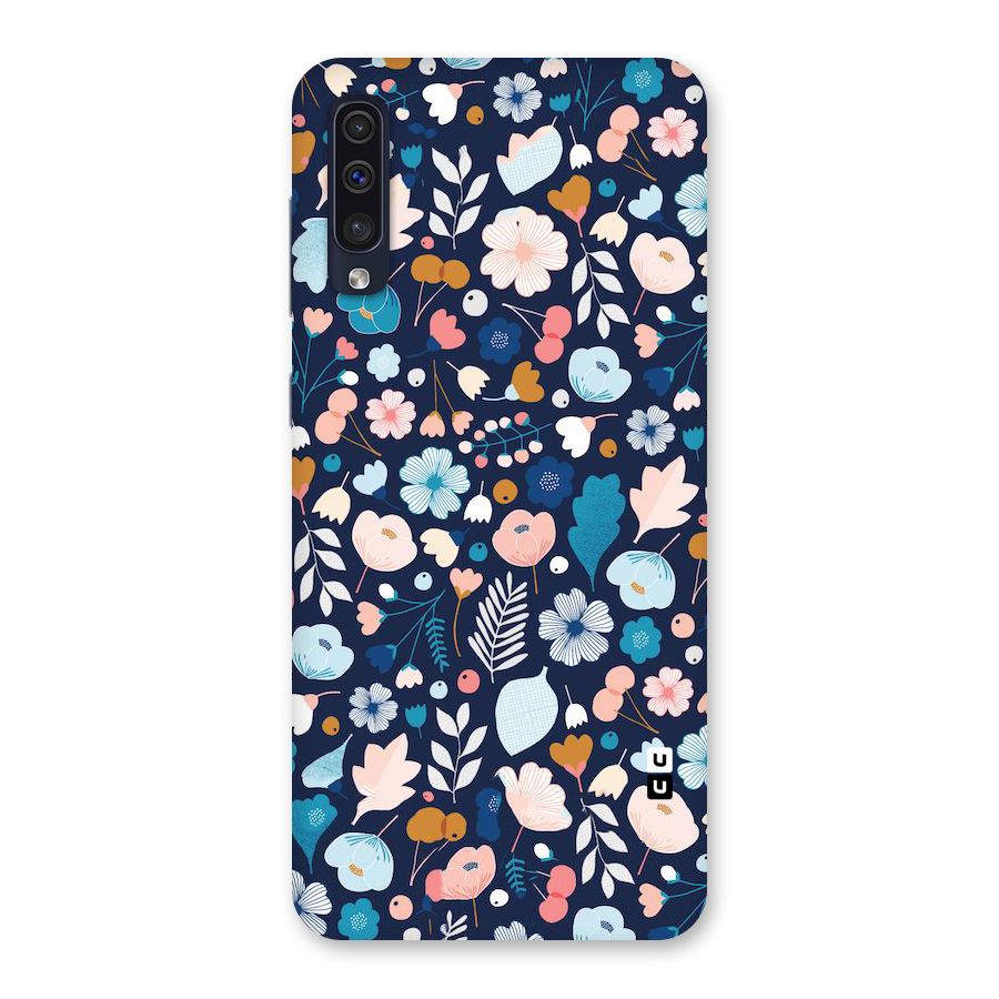 Blue Floral Back Case for Galaxy A50s