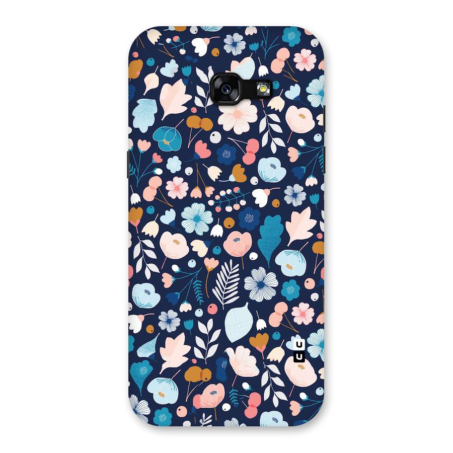 Blue Floral Back Case for Galaxy A5 2017