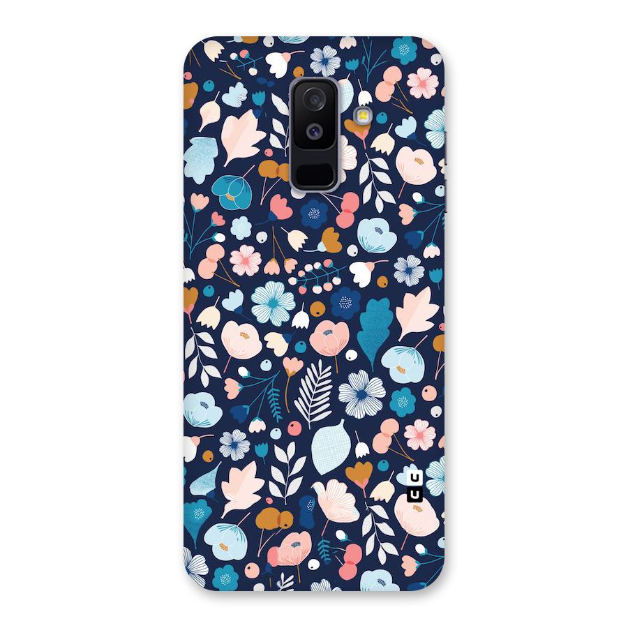 Blue Floral Back Case for Galaxy A6 Plus