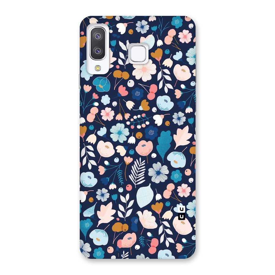 Blue Floral Back Case for Galaxy A8 Star