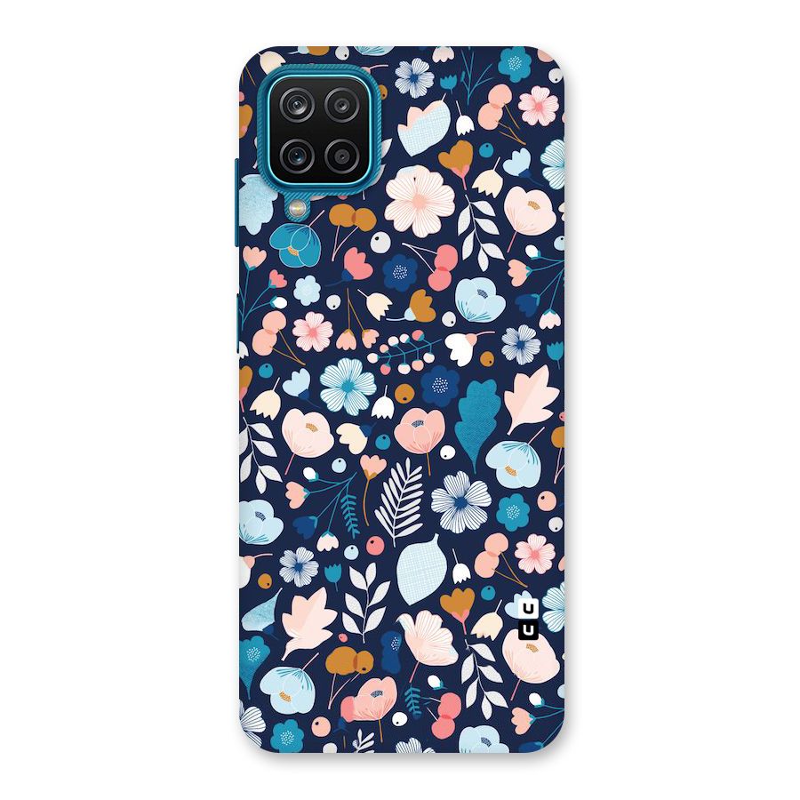 Blue Floral Back Case for Galaxy F12