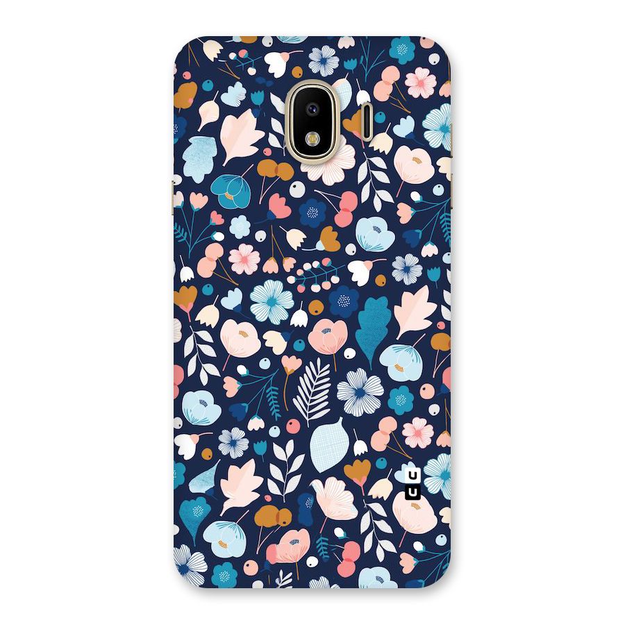 Blue Floral Back Case for Galaxy J4
