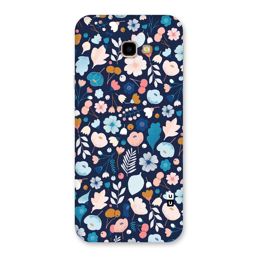 Blue Floral Back Case for Galaxy J4 Plus