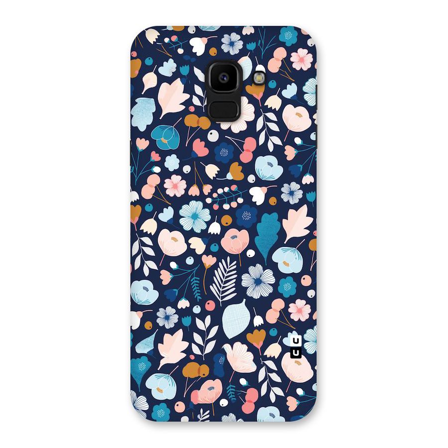 Blue Floral Back Case for Galaxy J6