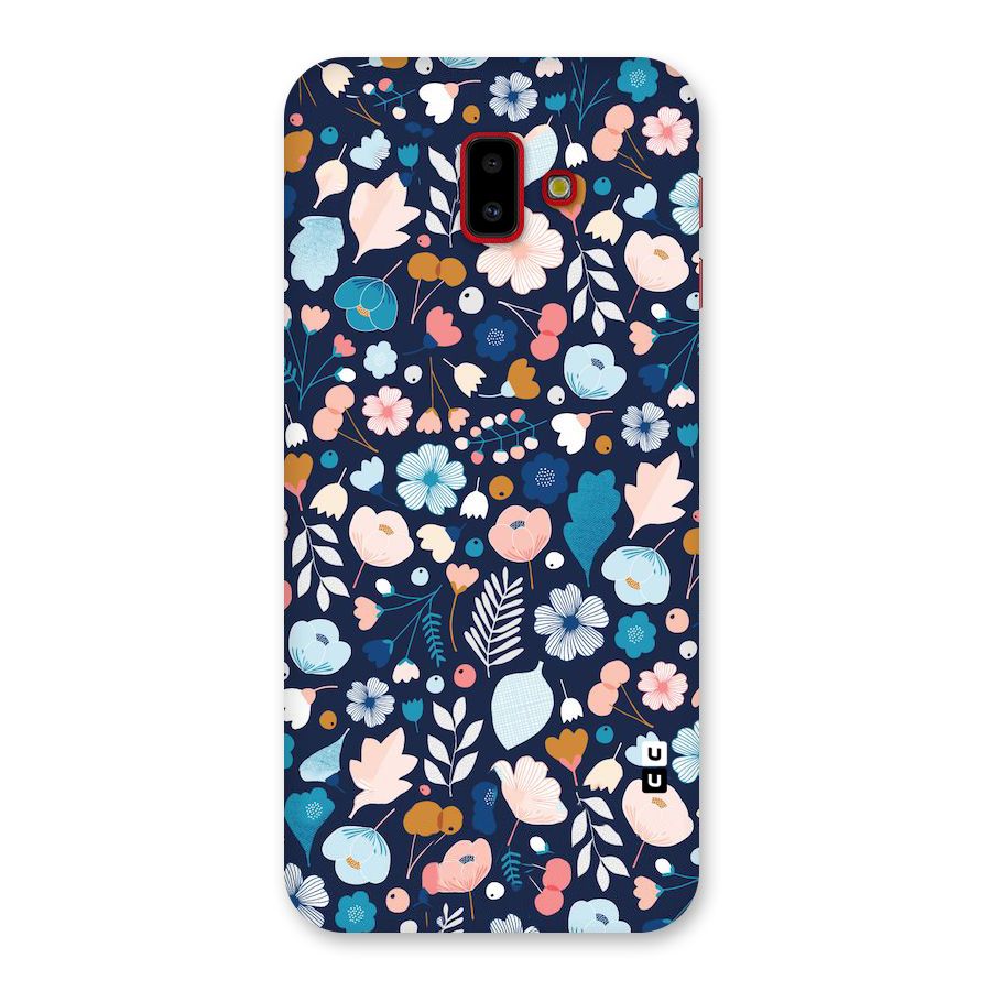 Blue Floral Back Case for Galaxy J6 Plus