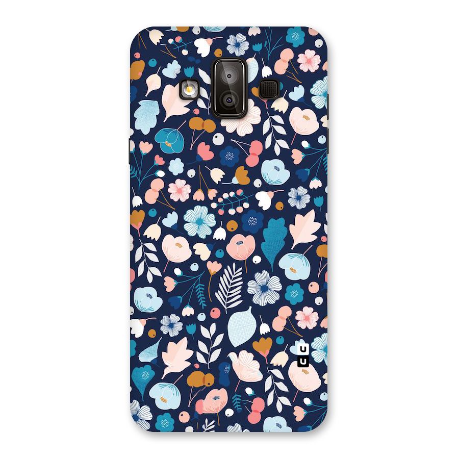 Blue Floral Back Case for Galaxy J7 Duo