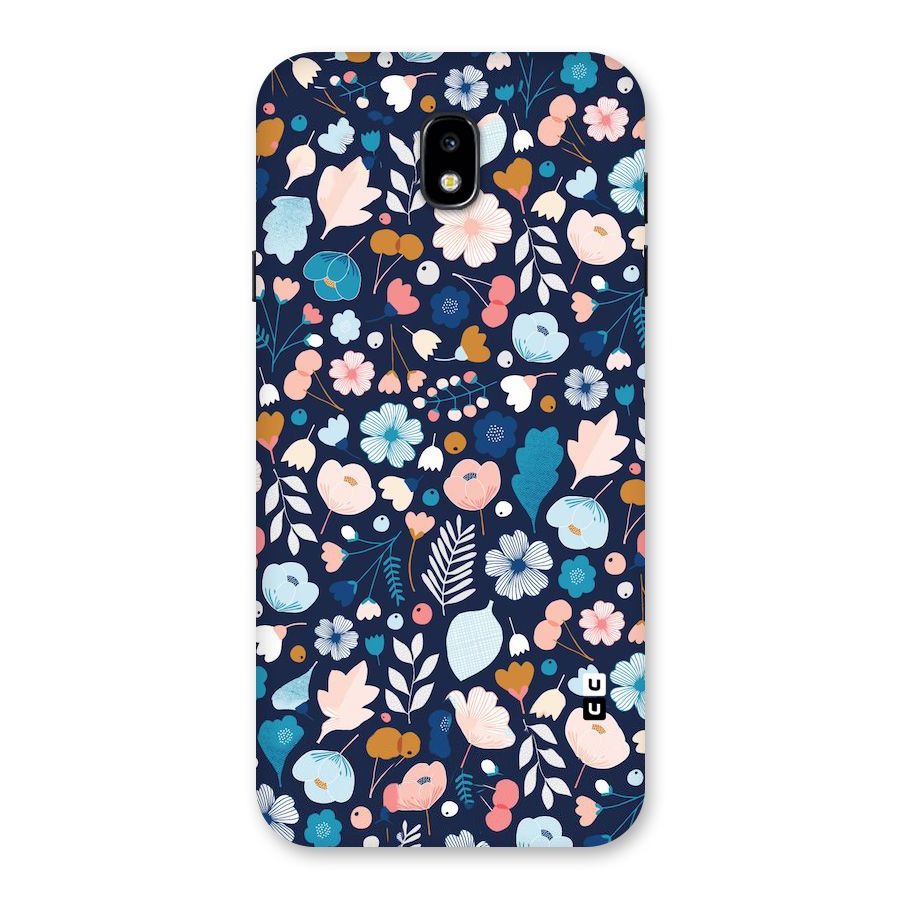 Blue Floral Back Case for Galaxy J7 Pro