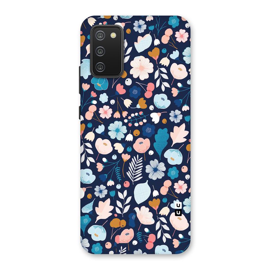 Blue Floral Back Case for Galaxy M02s