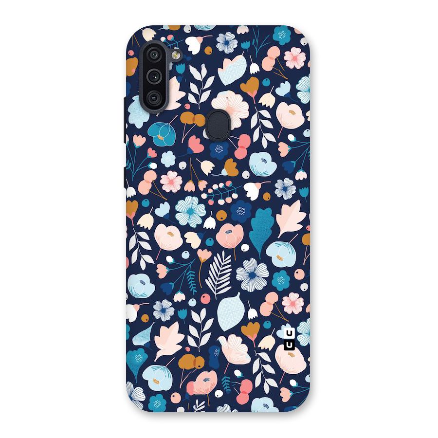Blue Floral Back Case for Galaxy M11