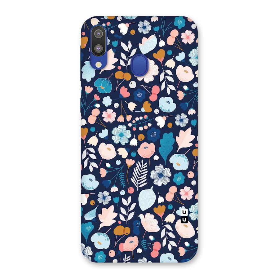 Blue Floral Back Case for Galaxy M20