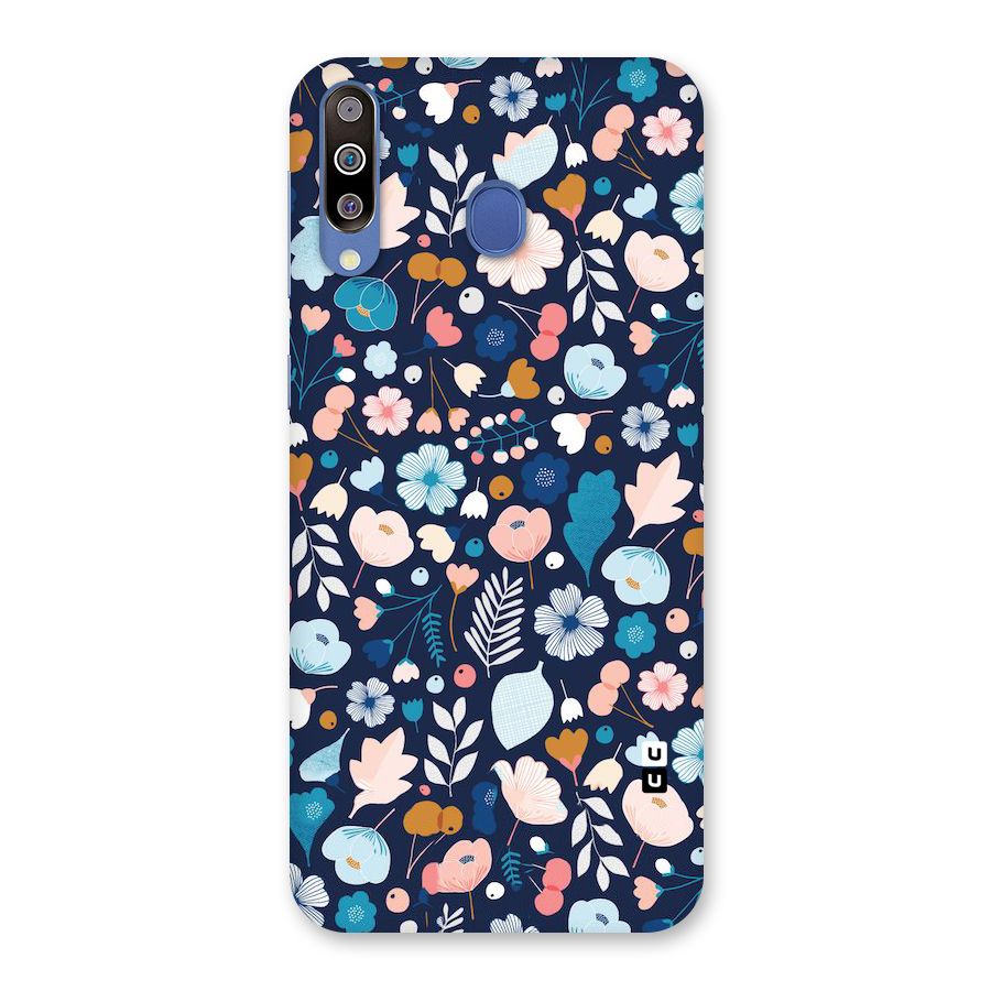 Blue Floral Back Case for Galaxy M30
