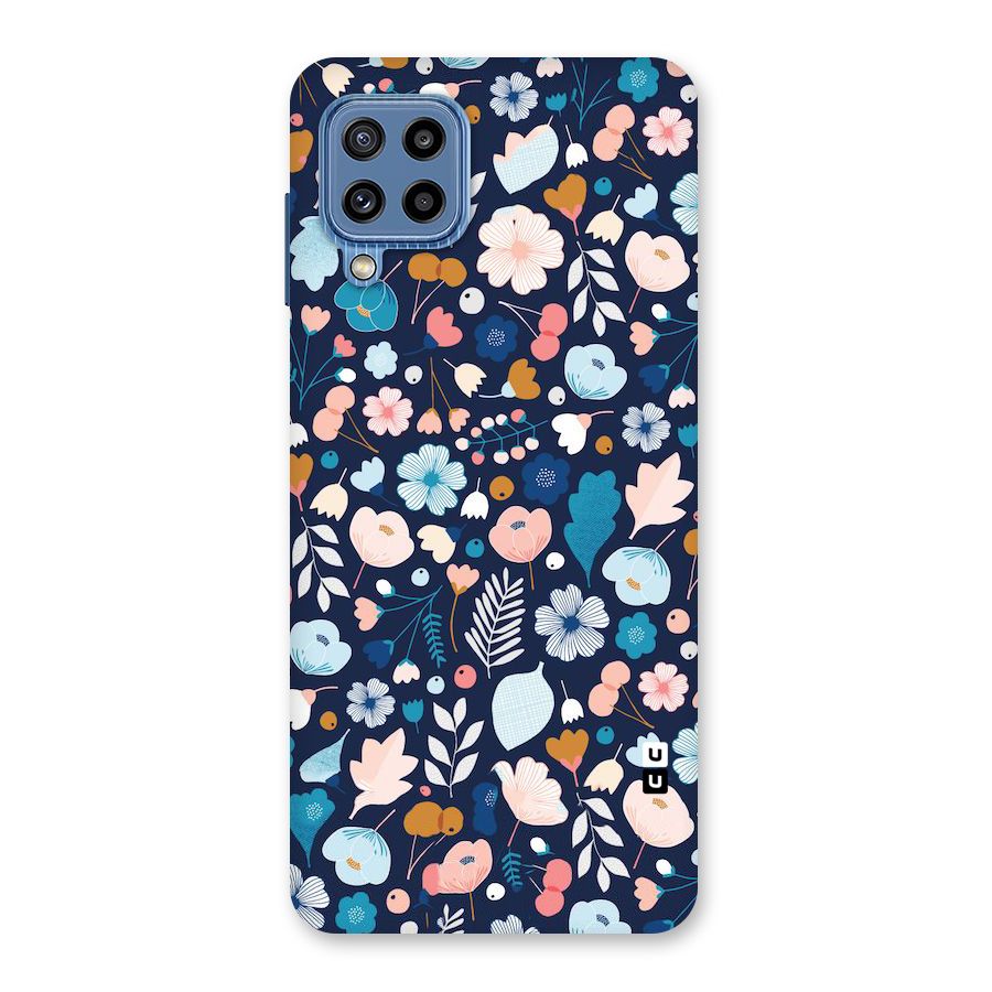 Blue Floral Back Case for Galaxy M32