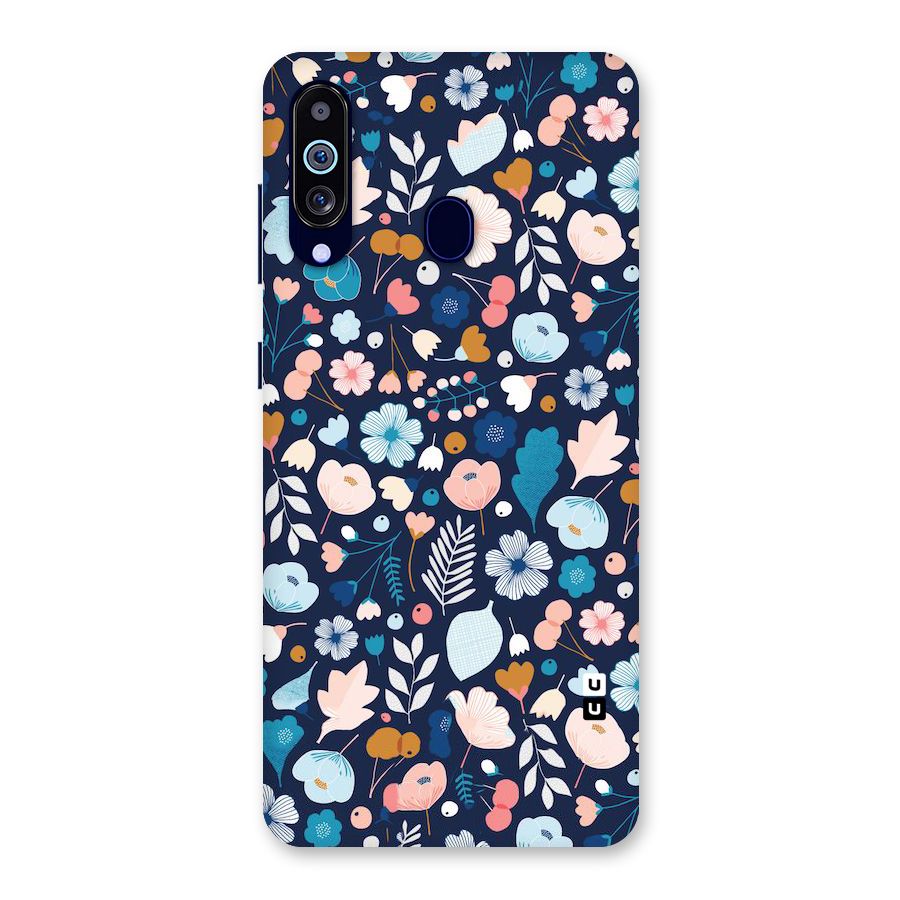 Blue Floral Back Case for Galaxy M40