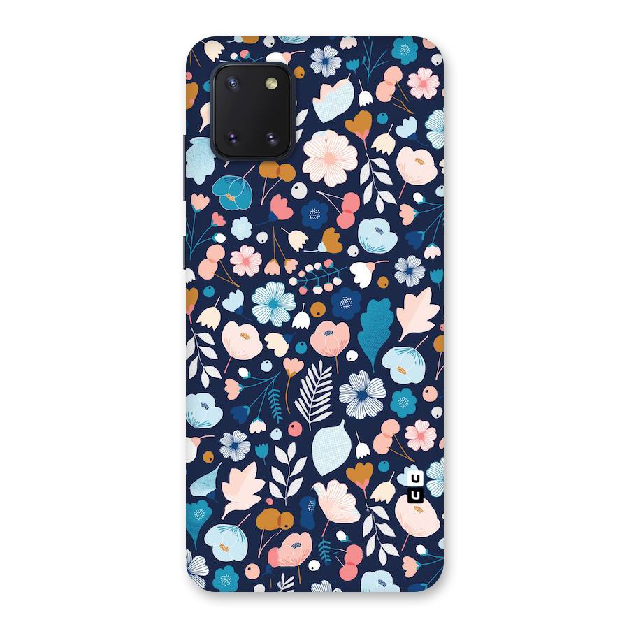 Blue Floral Back Case for Galaxy Note 10 Lite