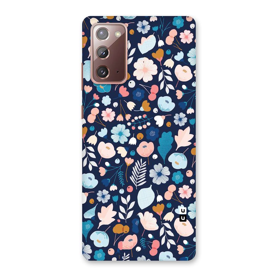 Blue Floral Back Case for Galaxy Note 20