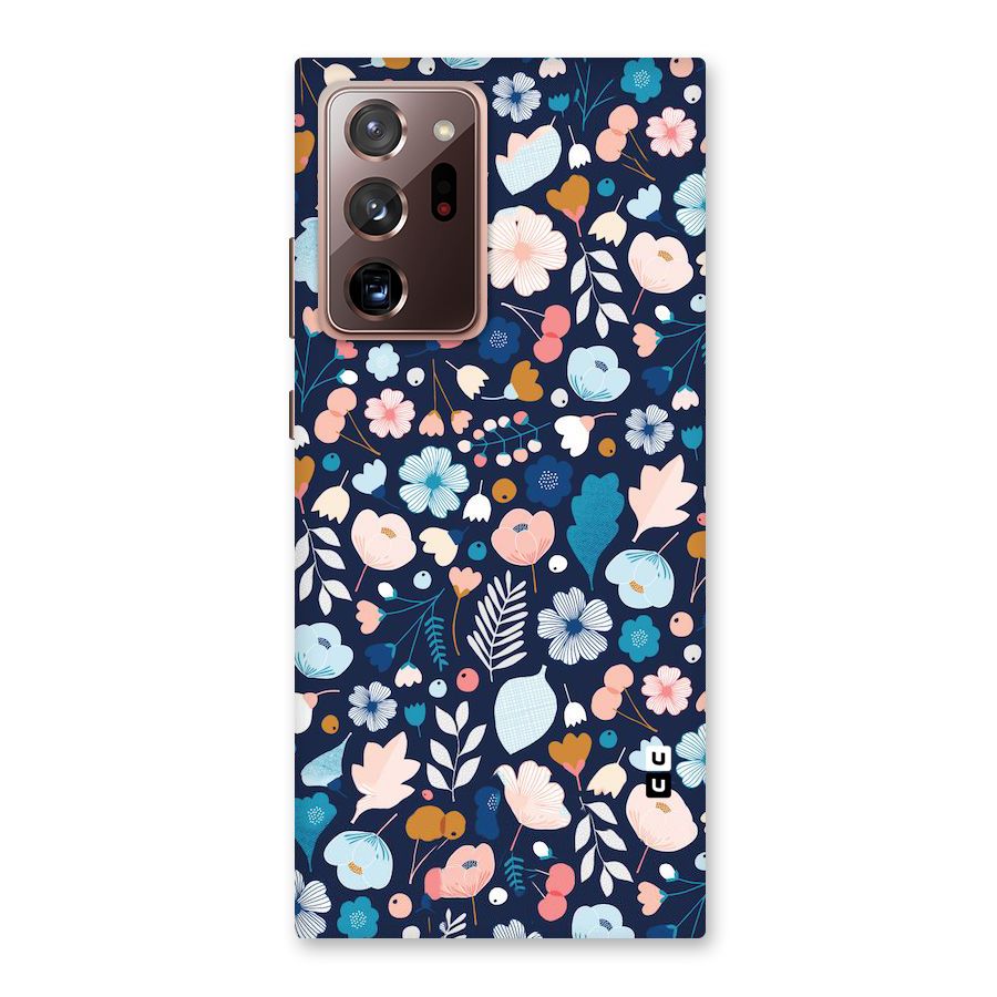 Blue Floral Back Case for Galaxy Note 20 Ultra