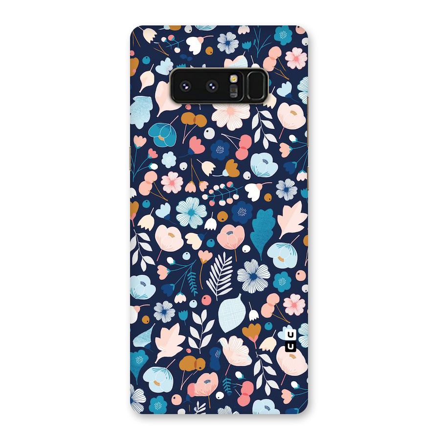 Blue Floral Back Case for Galaxy Note 8