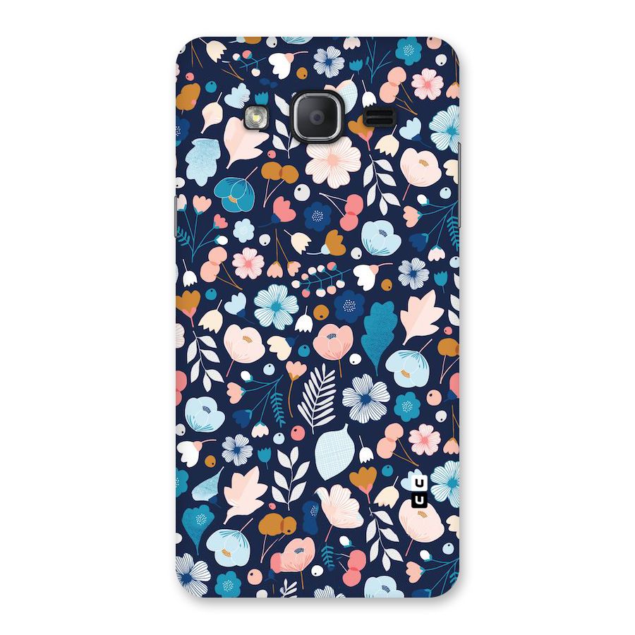 Blue Floral Back Case for Galaxy On7 2015