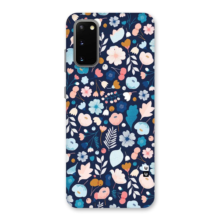 Blue Floral Back Case for Galaxy S20