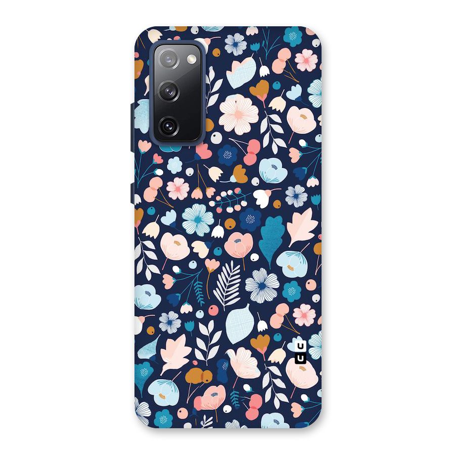 Blue Floral Back Case for Galaxy S20 FE