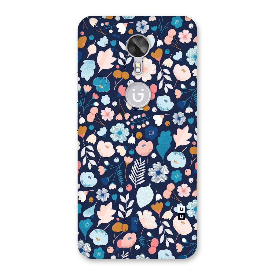 Blue Floral Back Case for Gionee A1