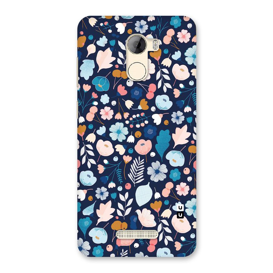 Blue Floral Back Case for Gionee A1 LIte