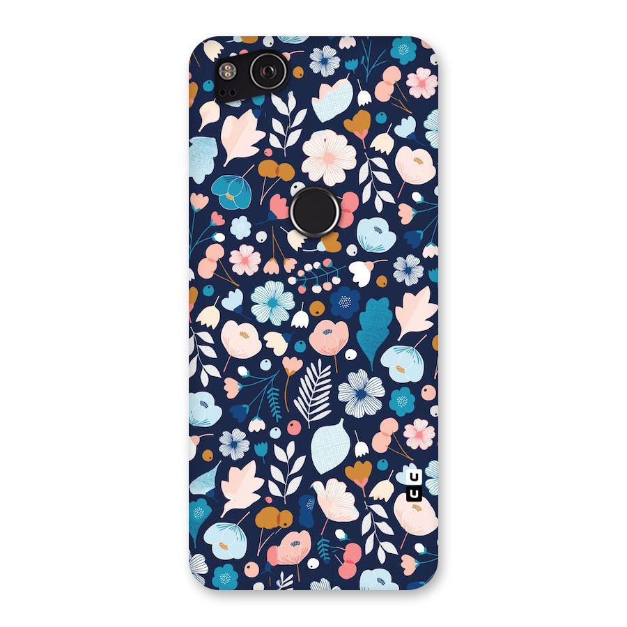 Blue Floral Back Case for Google Pixel 2