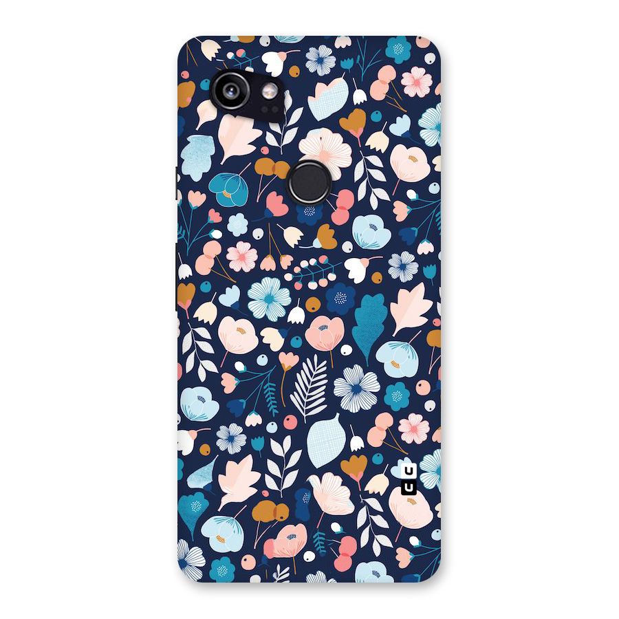 Blue Floral Back Case for Google Pixel 2 XL