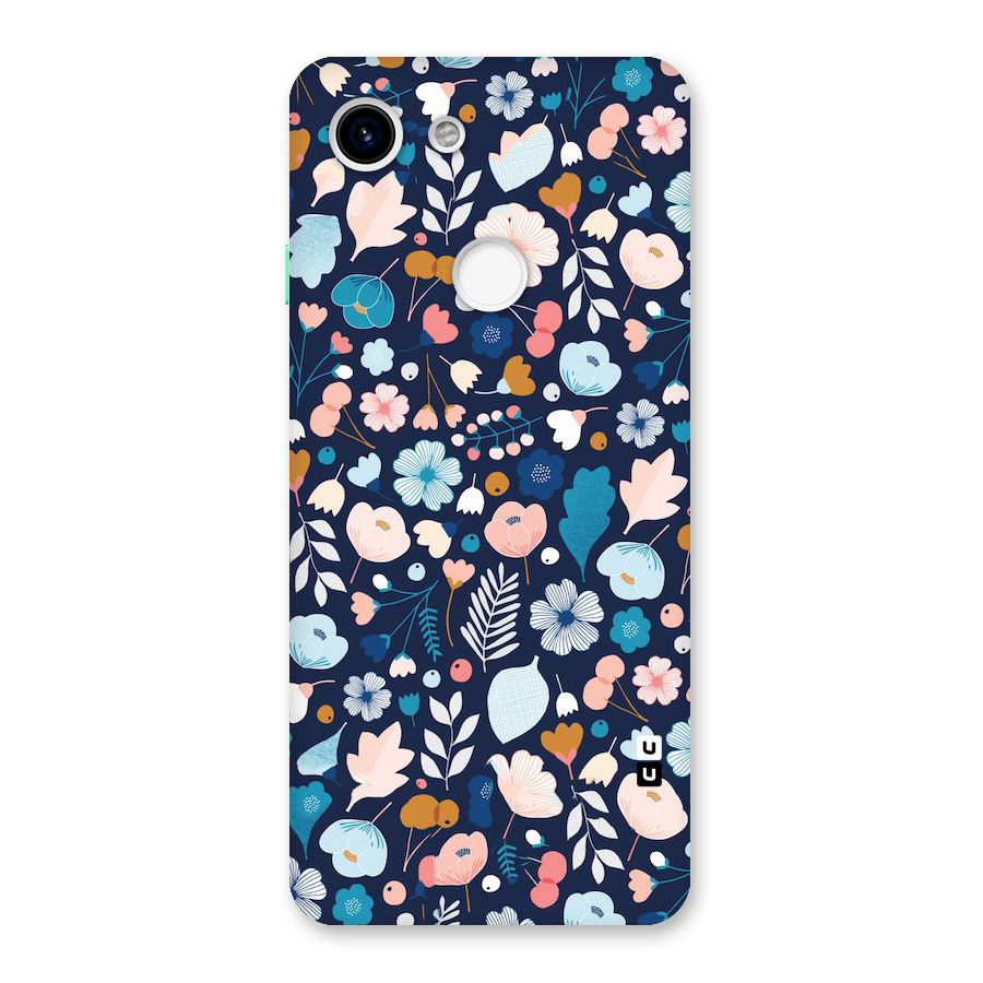 Blue Floral Back Case for Google Pixel 3