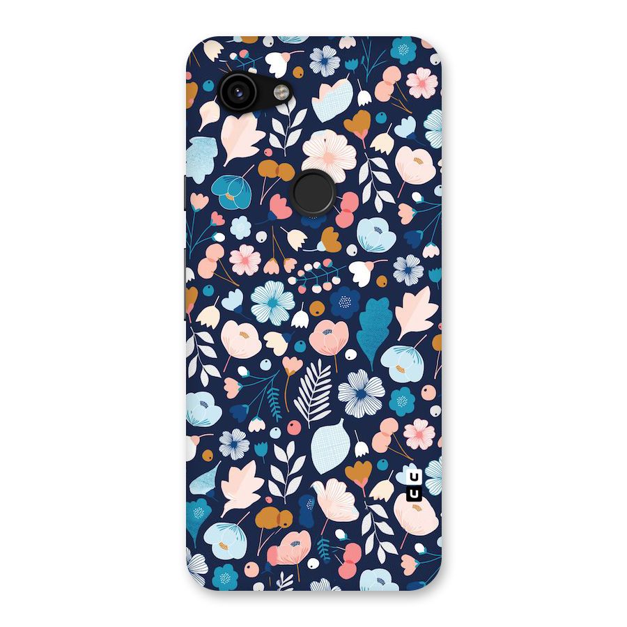 Blue Floral Back Case for Google Pixel 3a