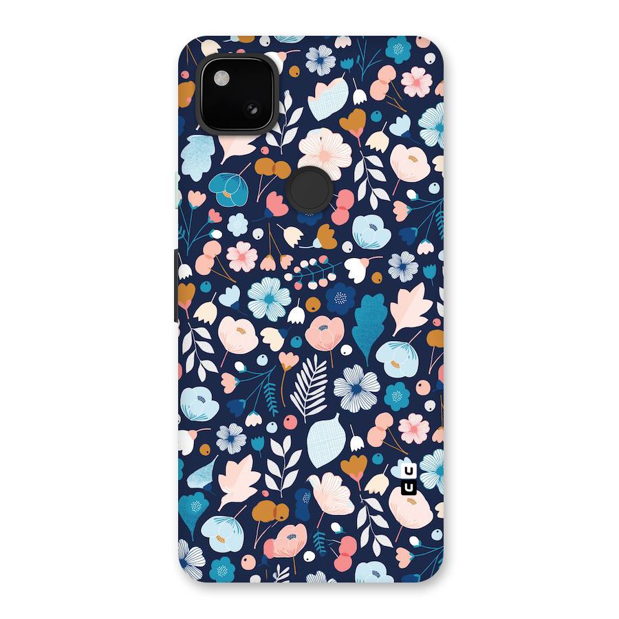 Blue Floral Back Case for Google Pixel 4a