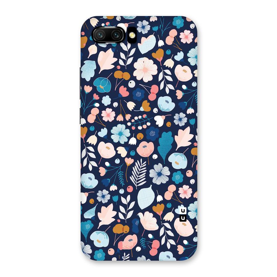 Blue Floral Back Case for Honor 10