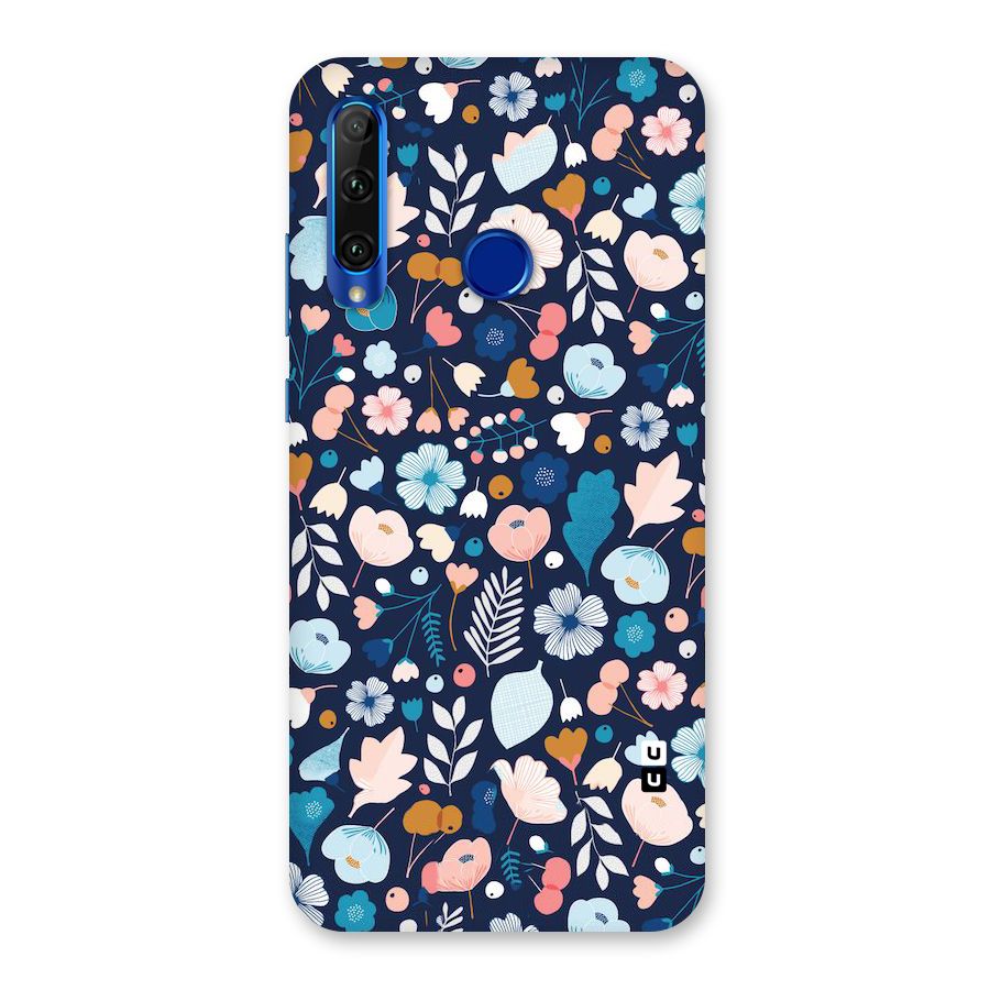Blue Floral Back Case for Honor 20i