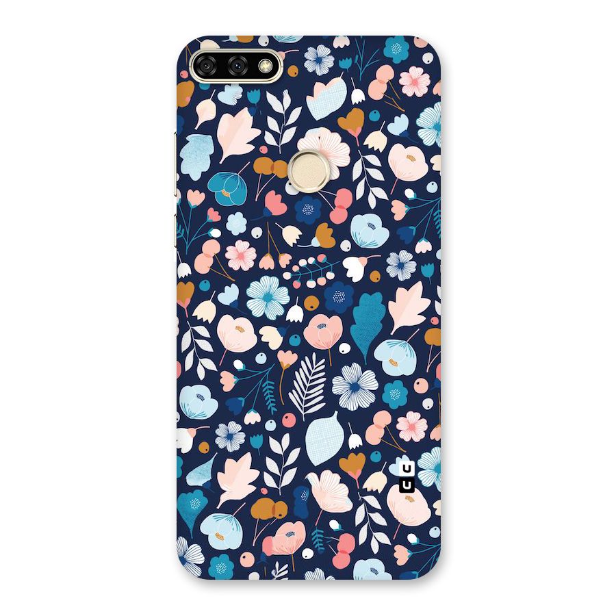 Blue Floral Back Case for Honor 7A