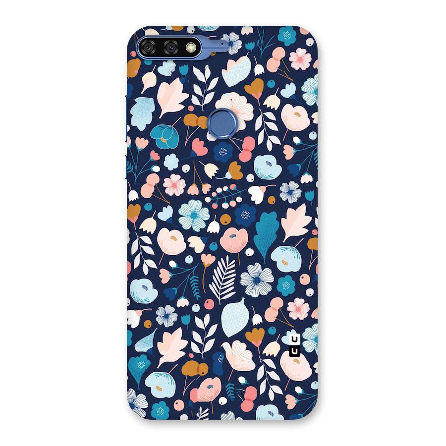 Blue Floral Back Case for Honor 7C