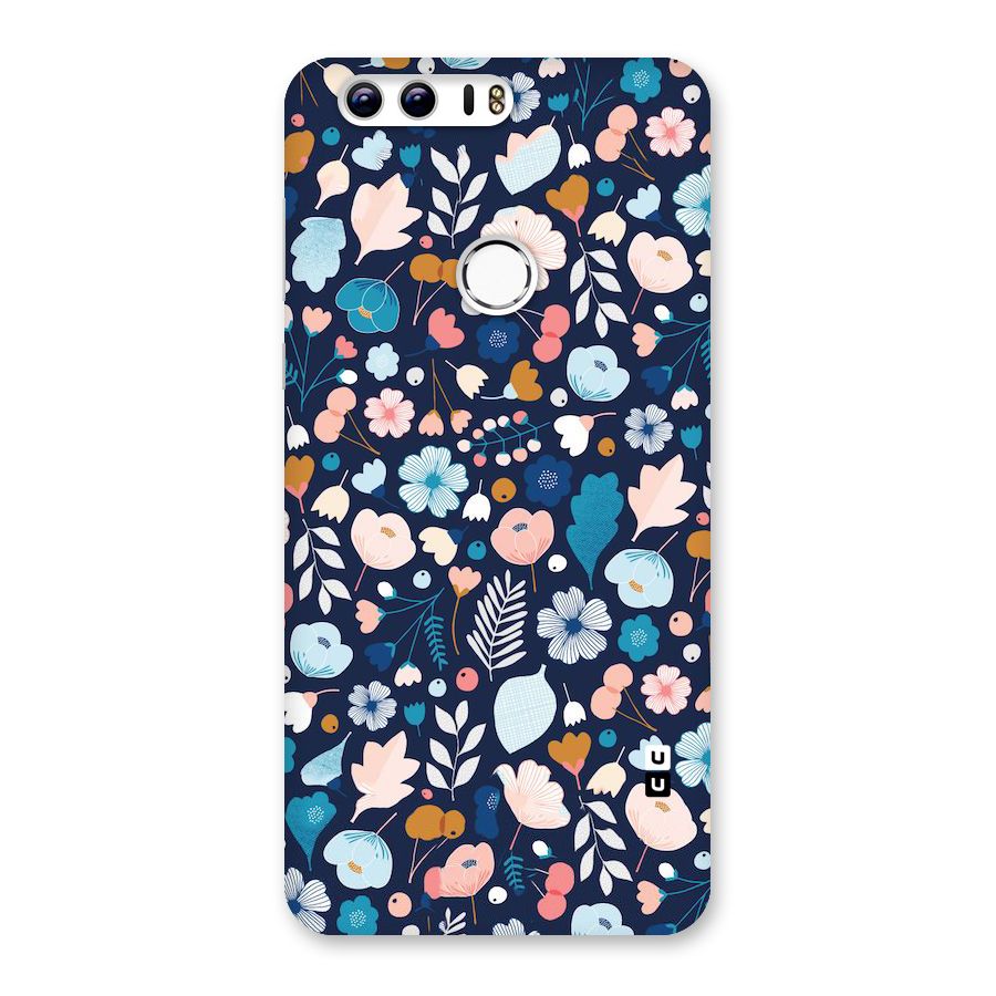Blue Floral Back Case for Honor 8