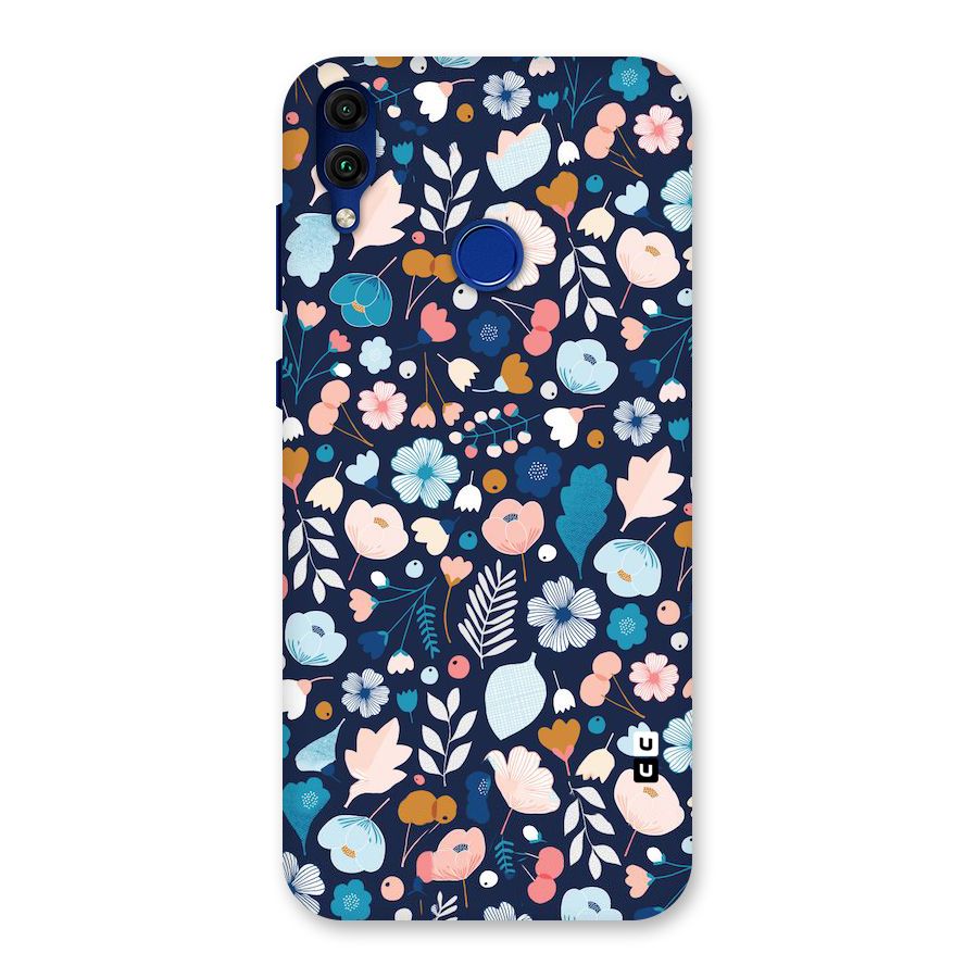 Blue Floral Back Case for Honor 8C