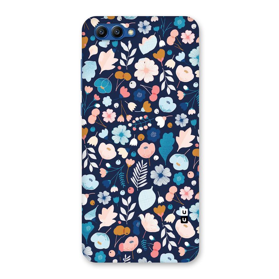 Blue Floral Back Case for Honor View 10