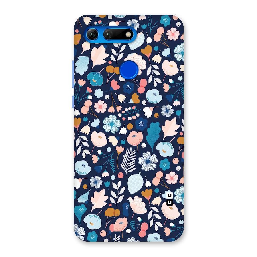 Blue Floral Back Case for Honor View 20